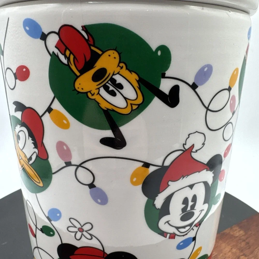 Disney Mickey Mouse & Friends Holiday Christmas Dog Treat Jar Canister New